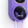 Bitvae Tooth Brush Holder for Bathroom, Infrared Sensing Toothbrush Cleaner, Wall-Mounted for Any Size Toothbrushes, Air Drying, LED Smart Screen
